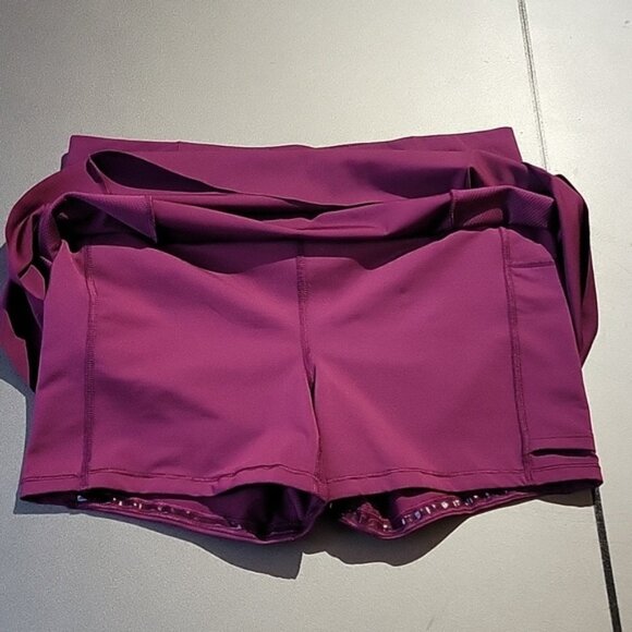 Athleta Momentum tennis Skort skirt tennis golf run plum purple  sz Small - Picture 5 of 6
